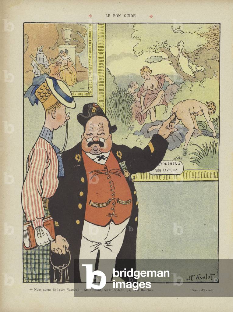 Illustration for Le Rire (colour litho)