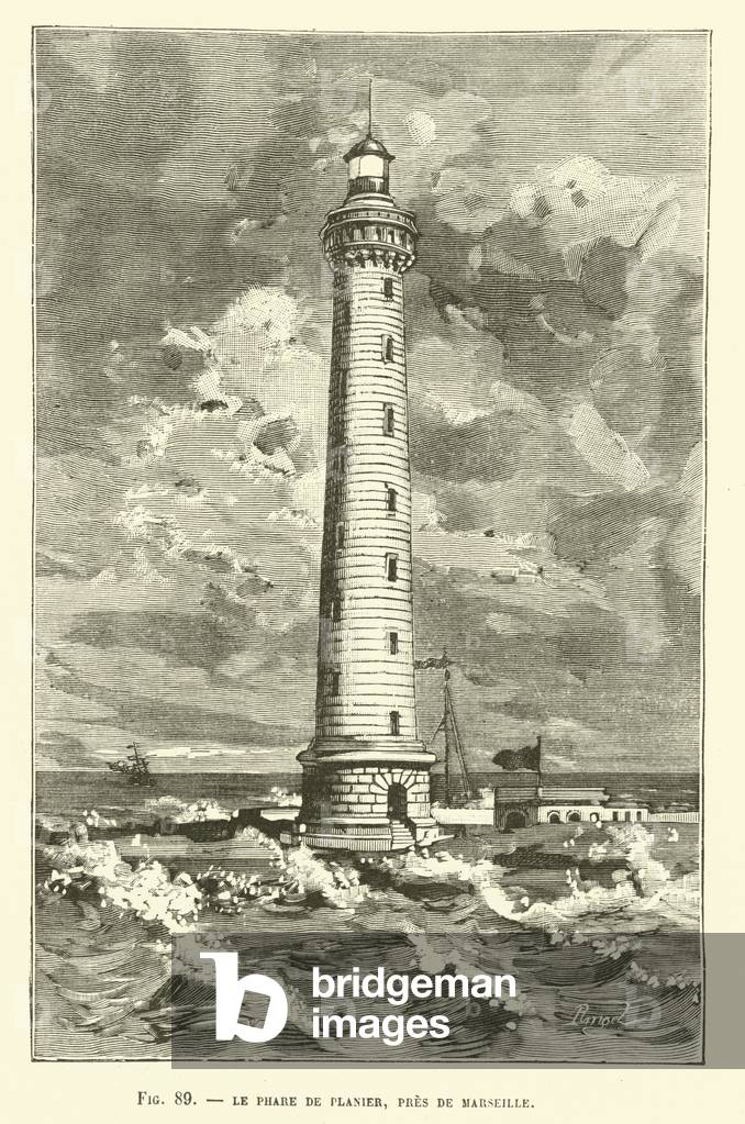 Le Phare De Planier, Pres De Marseille (engraving)