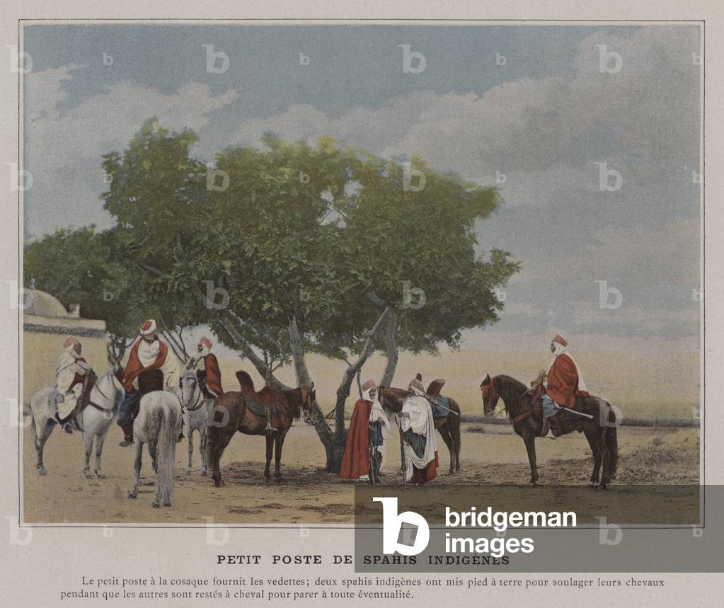 Petit Poste de Spahis Indigenes (coloured photo)