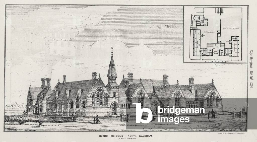 Board Schools, North Walsham (engraving)