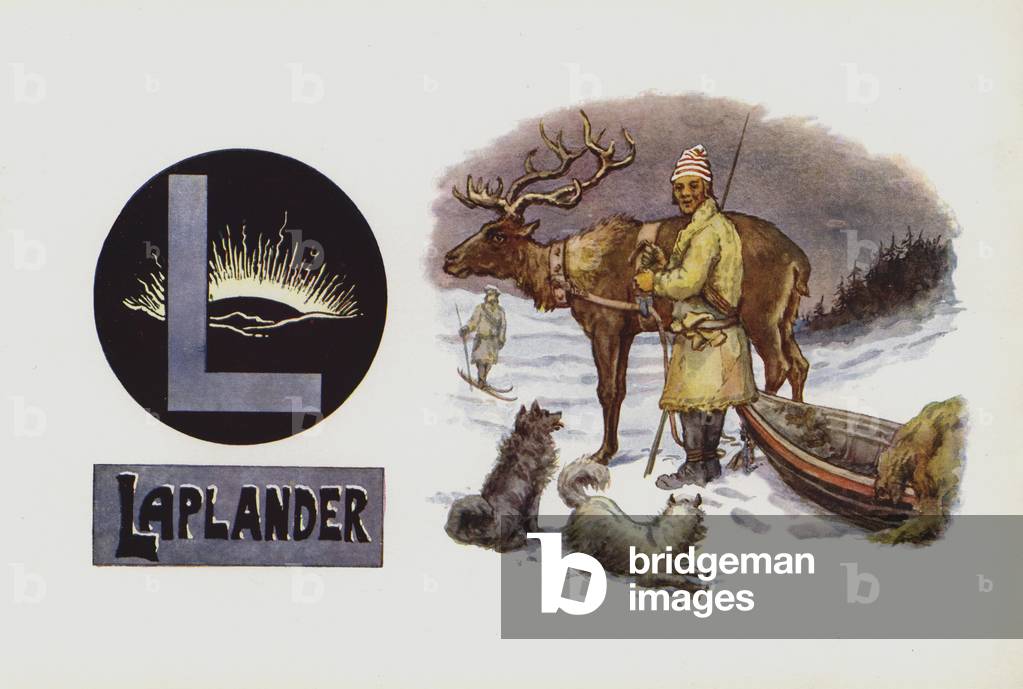 L, Laplander (colour litho)