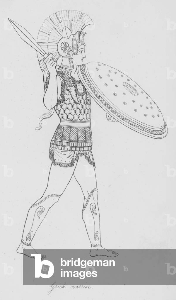 Greek warrior (engraving)