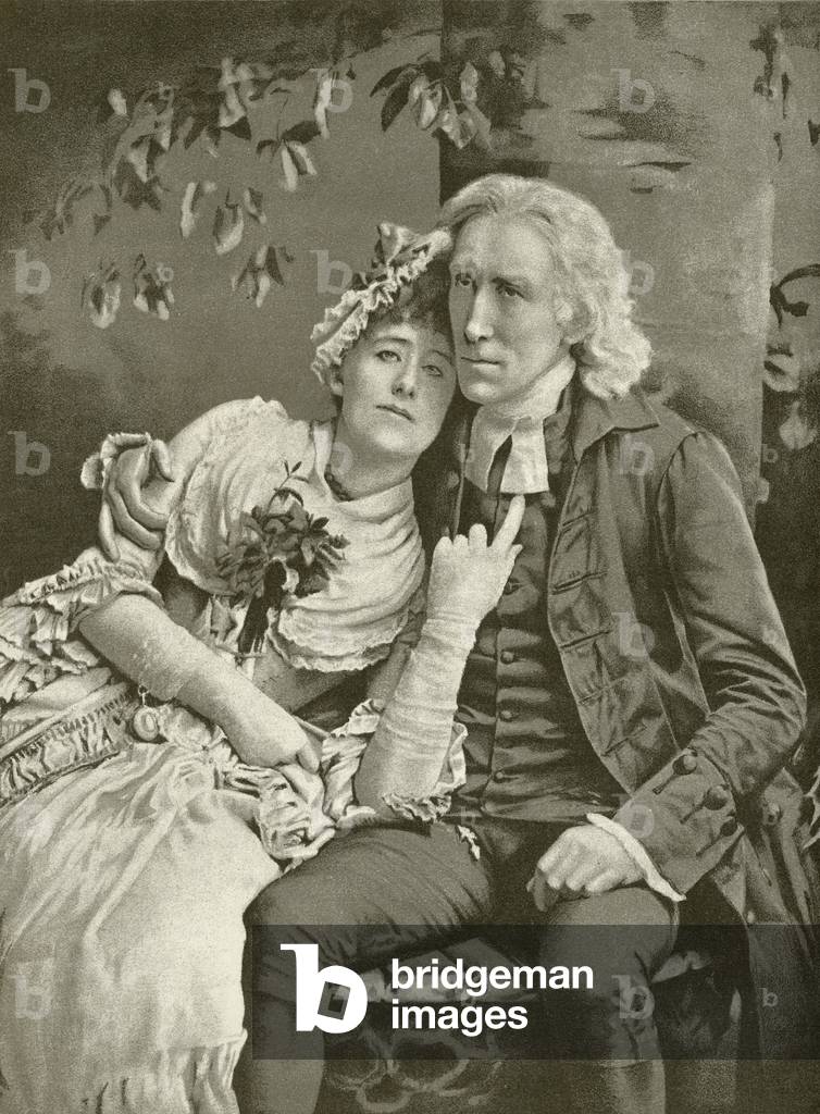 Henry Irving as The Vicar and Ellen Terry as Olivia (gravure)