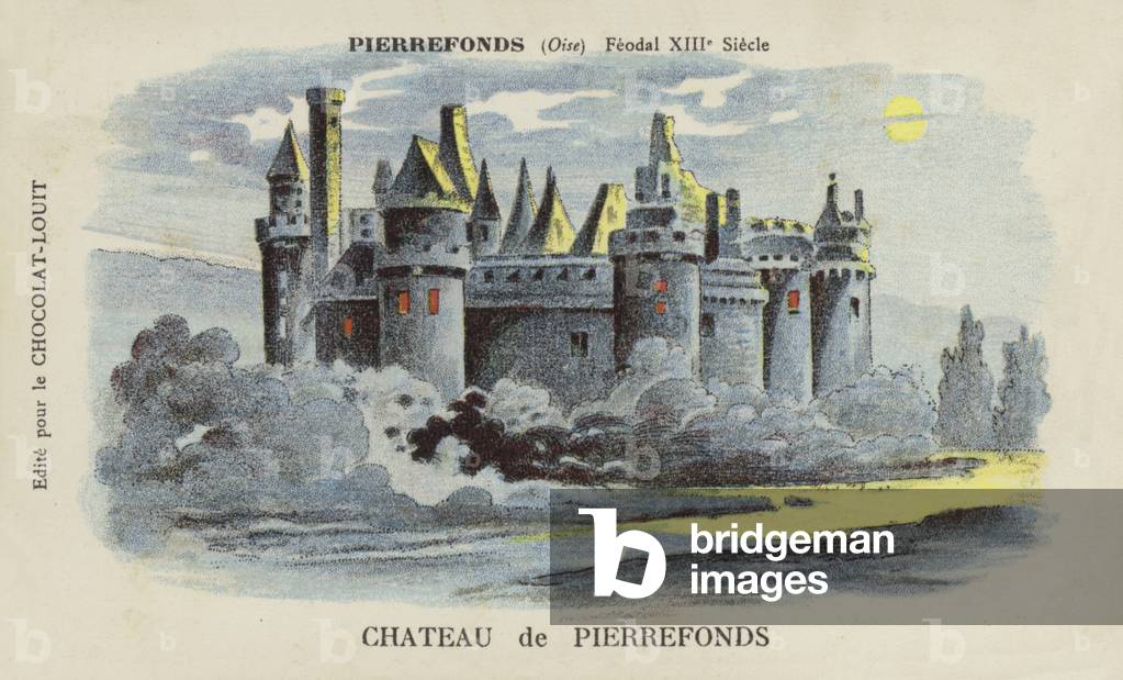 Chateau de Pierrefonds, Pierrefonds, Oise (chromolitho)