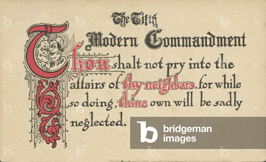 The Fifth Modern Commandment (colour litho)