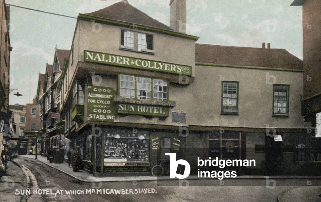 The Sun Hotel, Canterbury, Kent, where the fictional character Mr Micawber stayed in Charles Dickens' novel David Copperfield (photo)