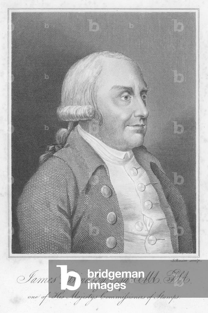 James Bindley, English official, antiquary and book collector (engraving)