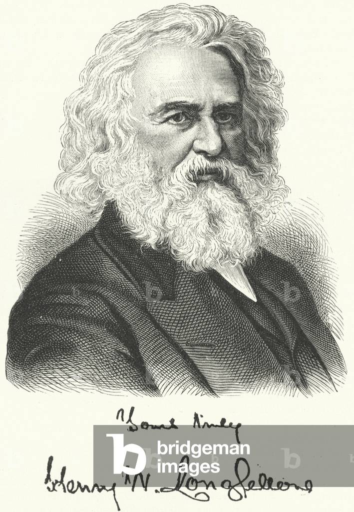 Henry Wadsworth Longfellow, American poet and professor (engraving)