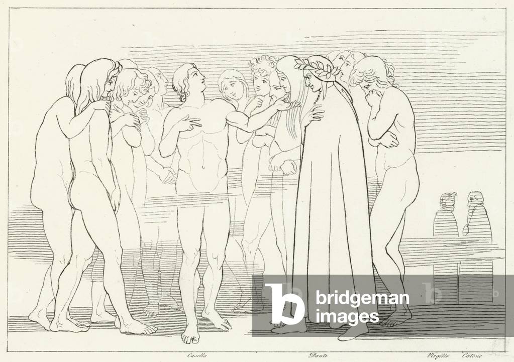 Casella's Song, Purgatory, Canto 2 (engraving)