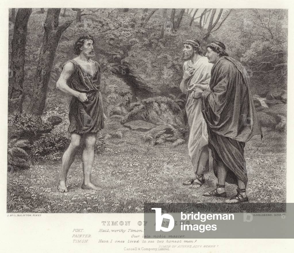 Timon of Athens, Timon of Athens, Act V, Scene I (engraving)