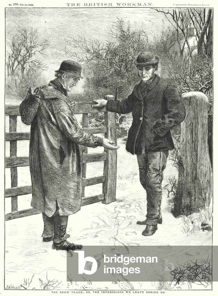 The Snow Track; or, the Impressions We leave behind Us (engraving)