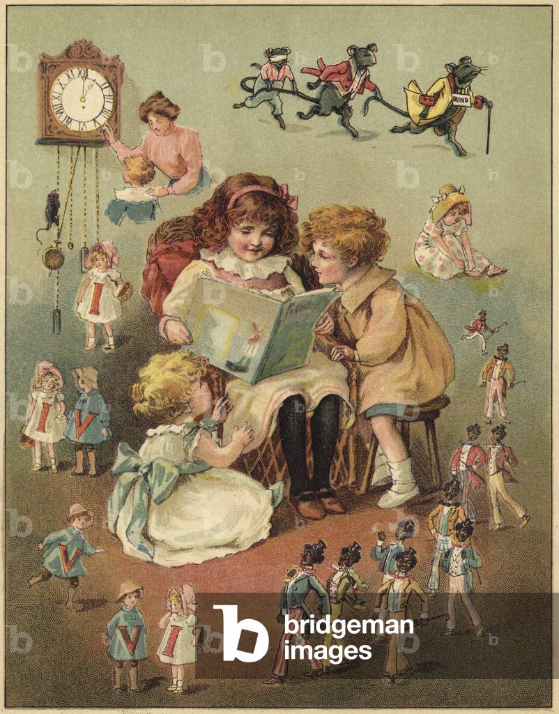 Once Upon A Time - children reading and the power of imagination (colour litho)