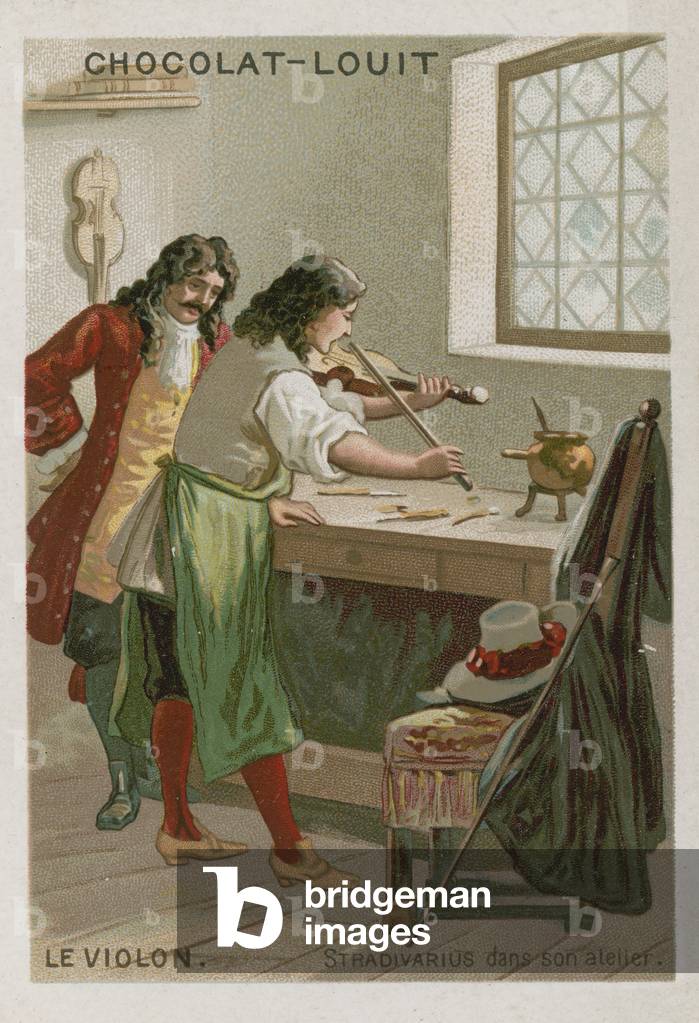 The violin: Stradivarius in his workshop (chromolitho)