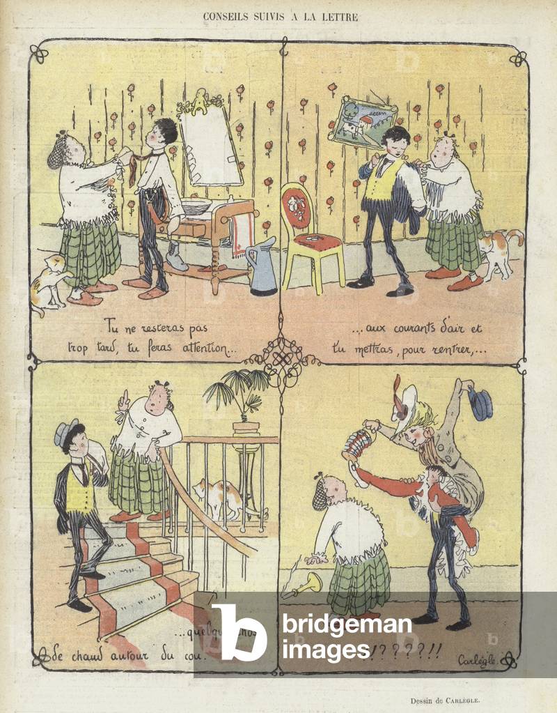 Illustration for Le Rire (colour litho)