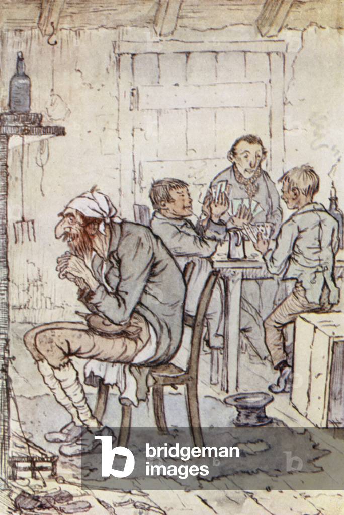 Illustration for Oliver Twist (colour litho)