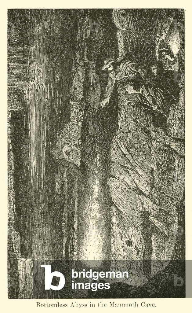 Bottomless Abyss in the Mammoth Cave (engraving)