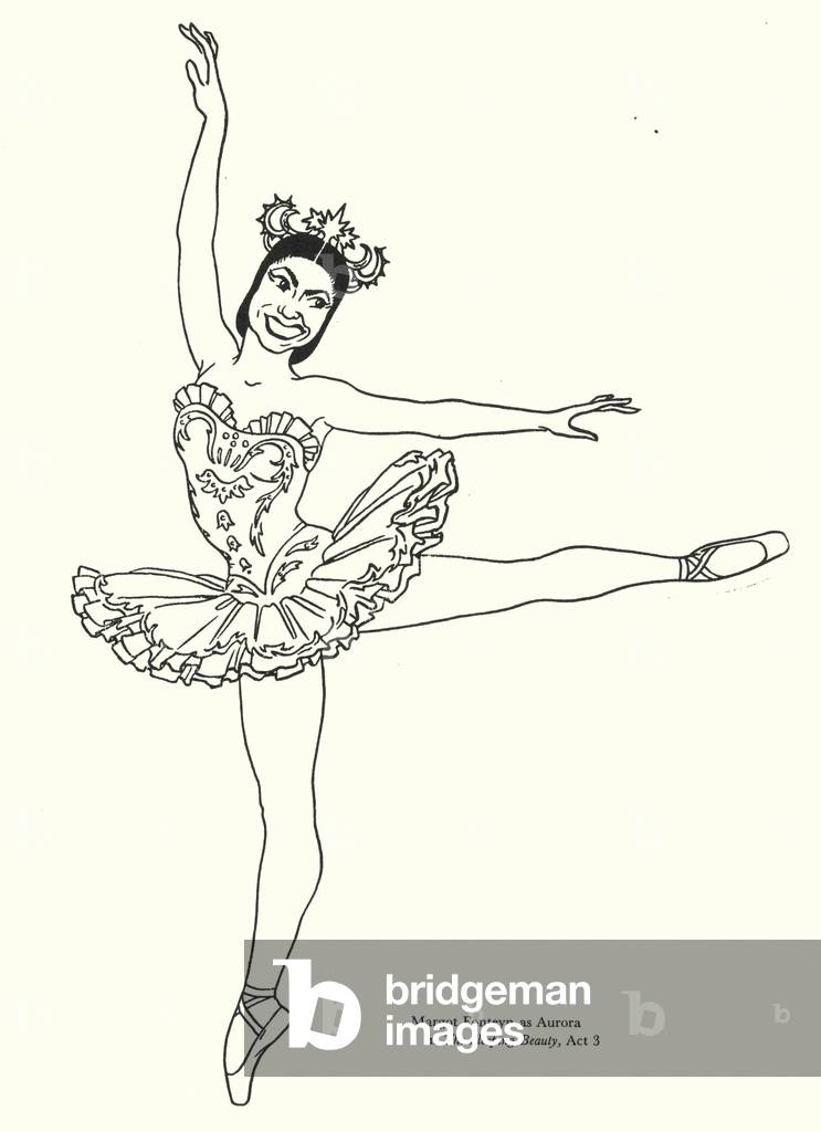 Margot Fonteyn as Aurora in The Sleeping Beauty, Act 3 (litho)