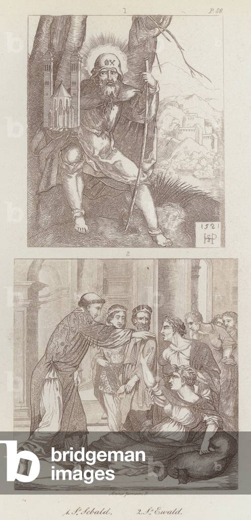 St Sebald, St Ewald (engraving)