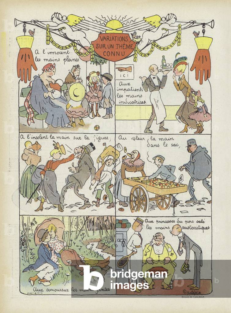 Illustration for Le Rire (colour litho)