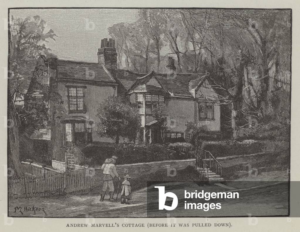 Andrew Marvell's Cottage, before it was Pulled Down (engraving)