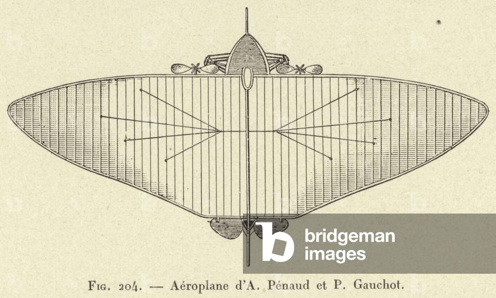 Aeroplane d'A Penaud et P Gauchot (engraving)