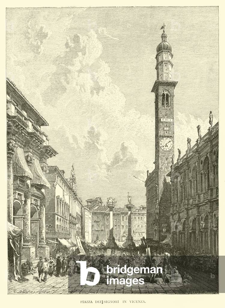 Piazza dei Signori in Vicenza (engraving)
