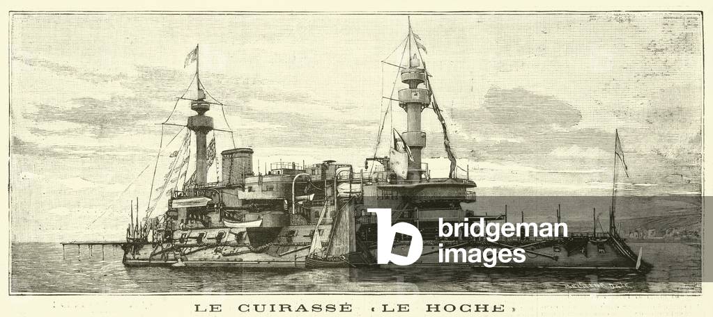 French battleship Hoche (engraving)