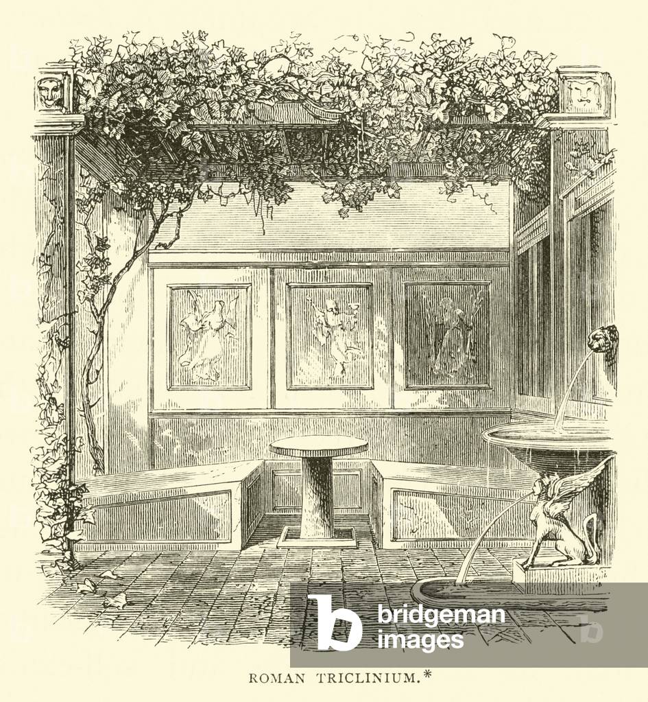 Roman Triclinium (engraving)