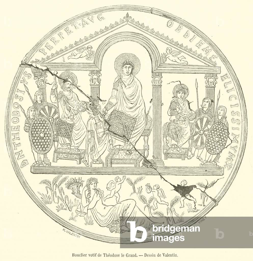 Bouclier votif de Theodose le Grand (engraving)