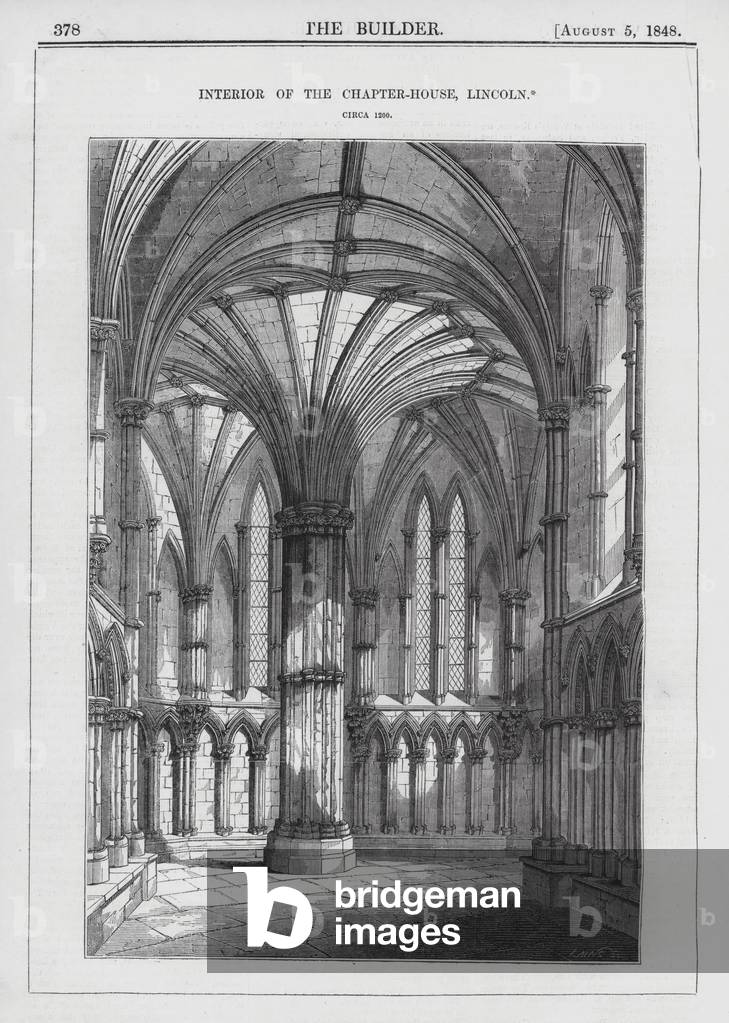 Interior of the Chapter-House, Lincoln (engraving)
