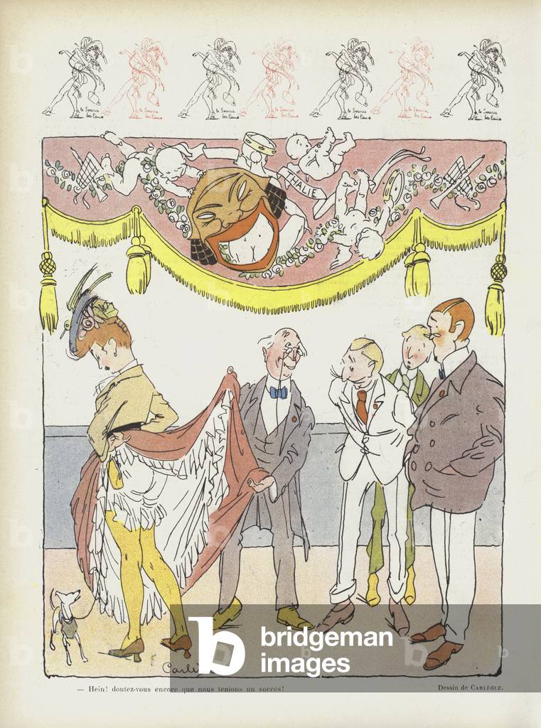 Illustration for Le Rire (colour litho)