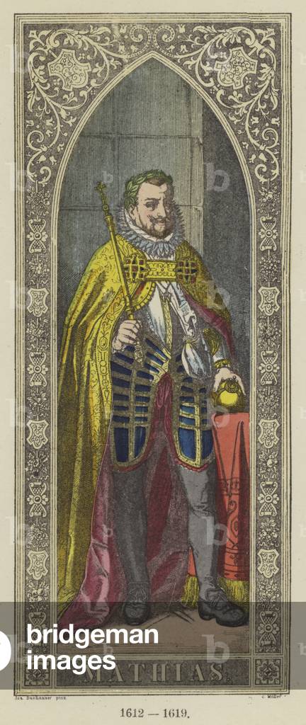 Mathias, 1612-1619 (coloured engraving)