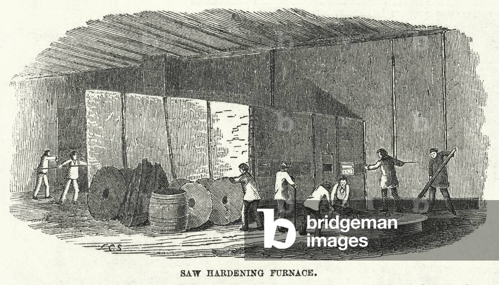 Saw Hardening Furnance (engraving)