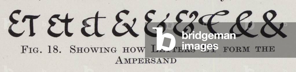 Showing how Letters ET form the Ampersand (litho)
