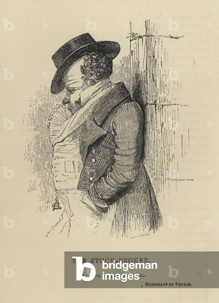 Kenny Meadows: The Stock-Broker (engraving)