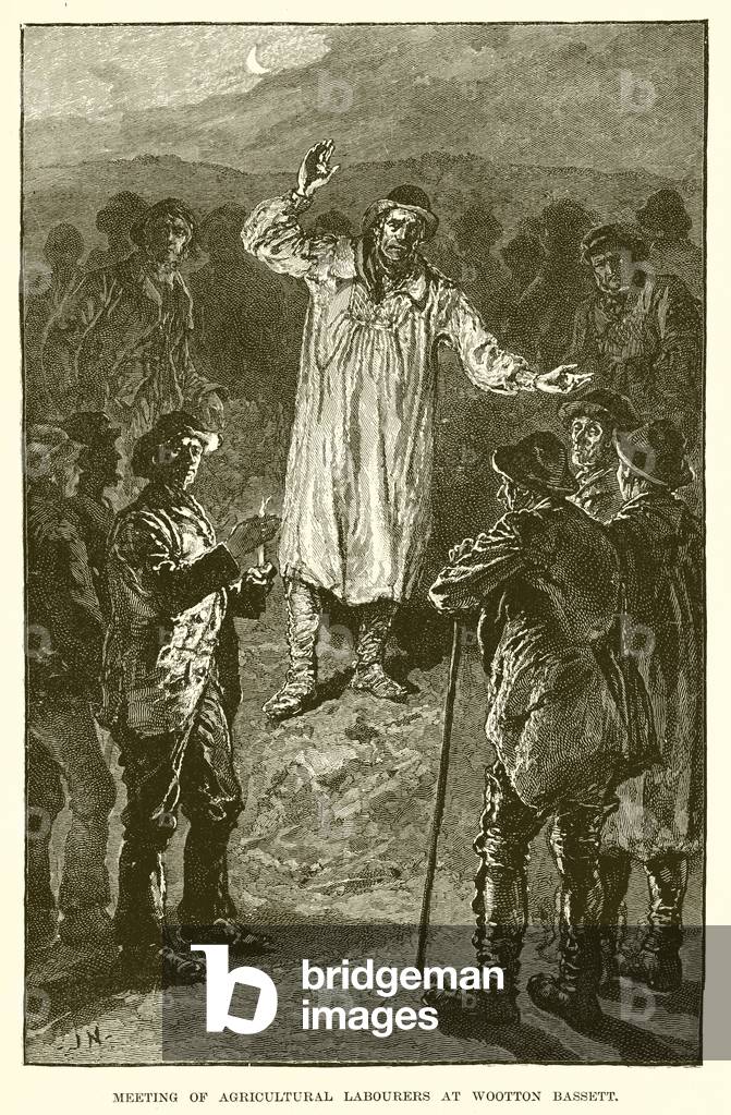 Meeting of Agricultural Labourers at Wootton Bassett (engraving)