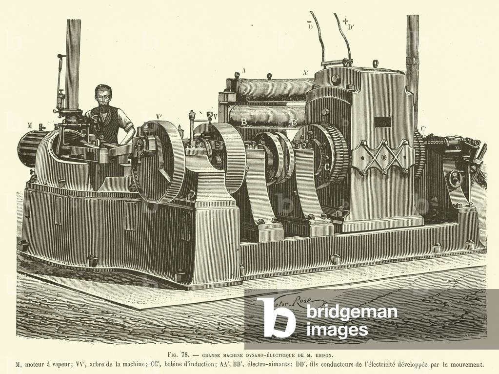 Grande Machine Dynamo-Electrique De M Edison (engraving)
