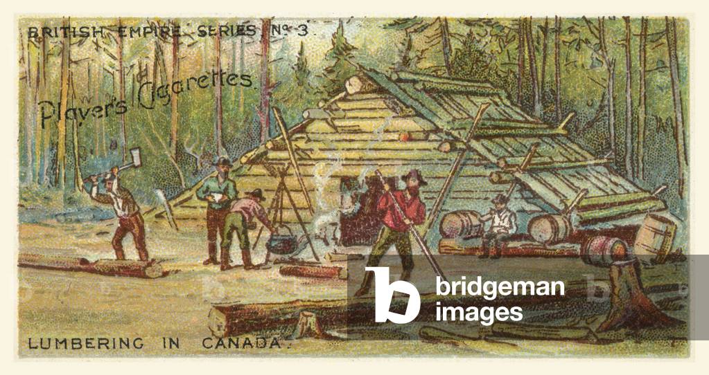Lumbering in Canada (chromolitho)