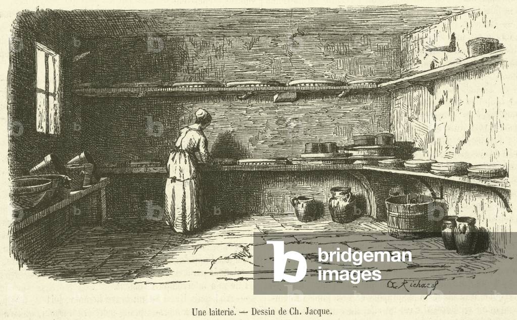 Une laiterie (engraving)