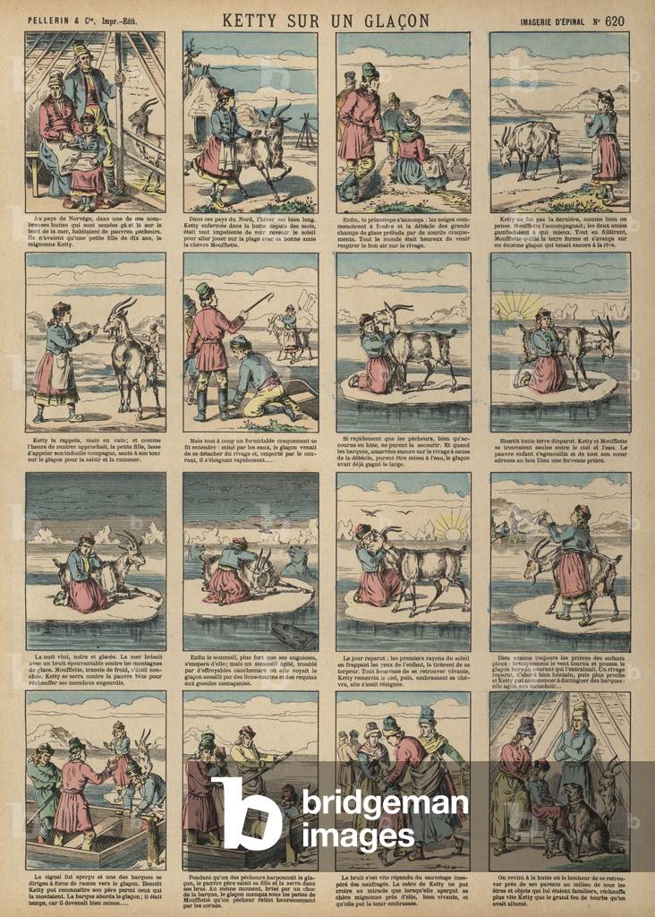 Ketty on an Ice Floe (coloured engraving)