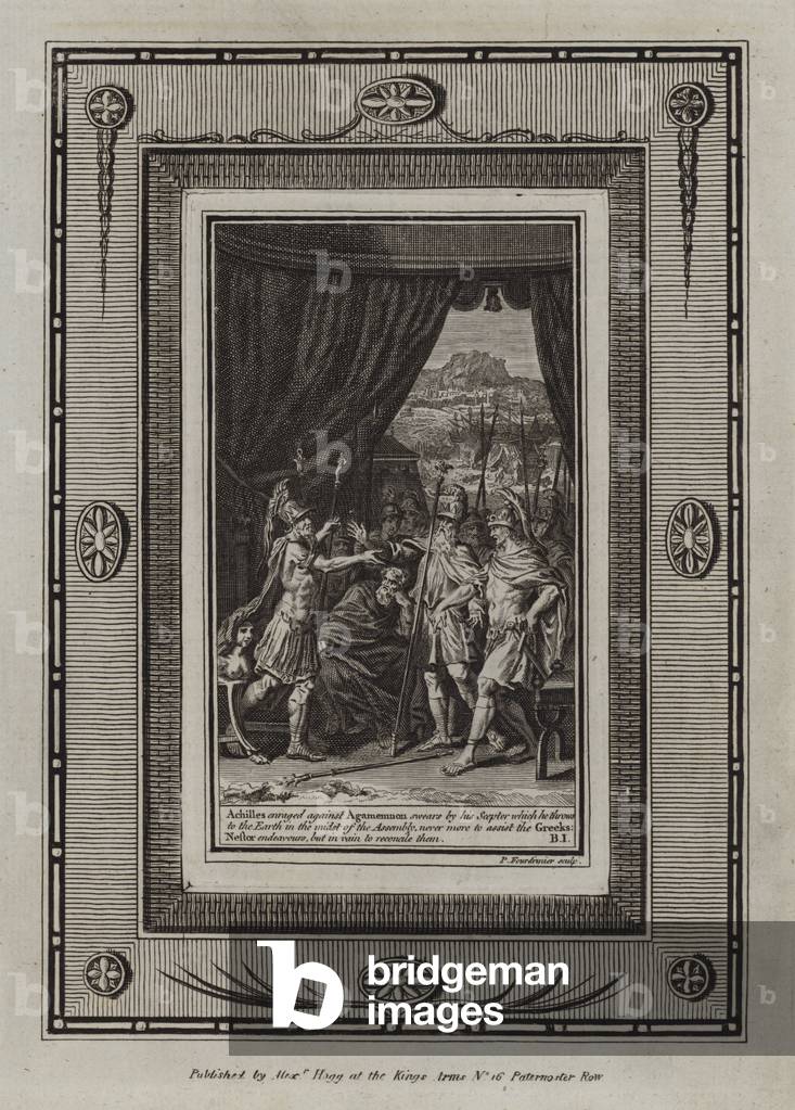 Illustration for Homer's Iliad (engraving)