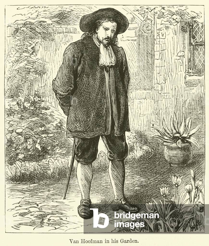 Van Hoofman in his Garden (engraving)