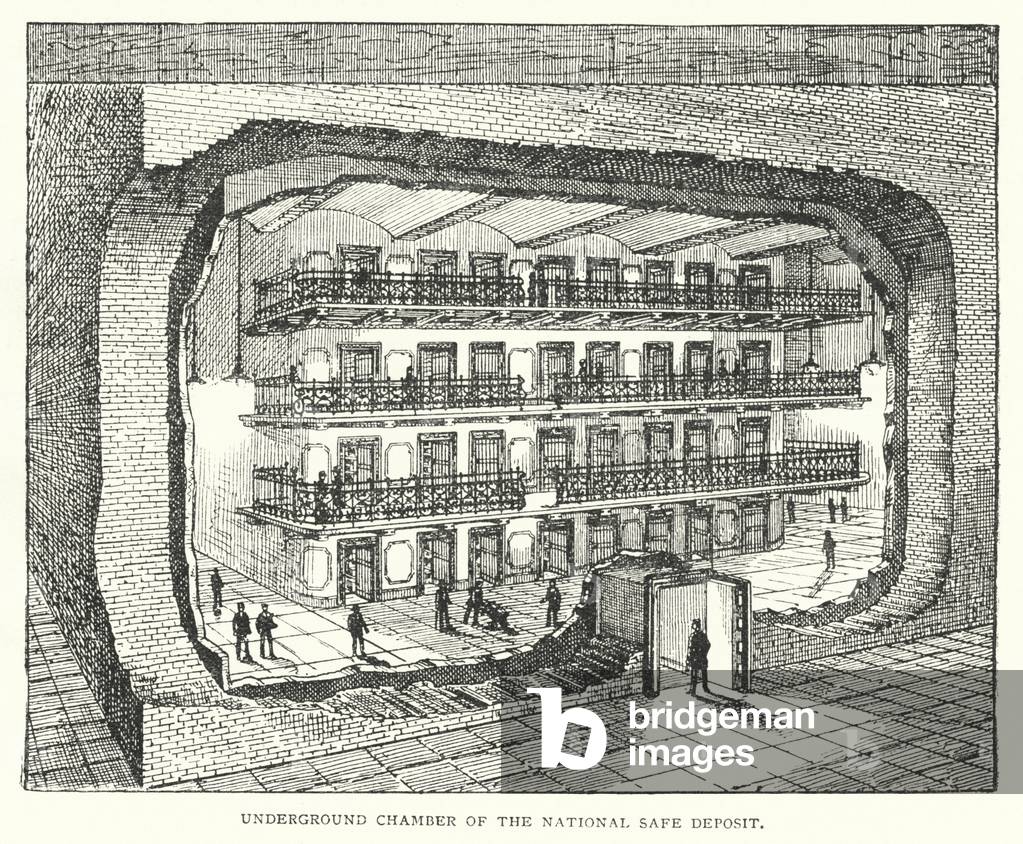 Underground Chamber of the National Safe Deposit (engraving)