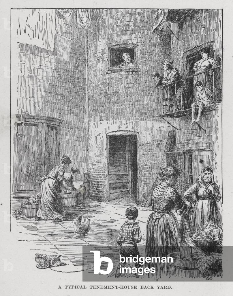 A Typical Tenement-House Back Yard (litho)