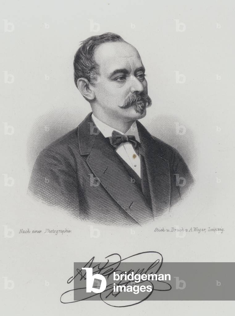 Franz Doppler, Austrian flautist and composer (engraving)