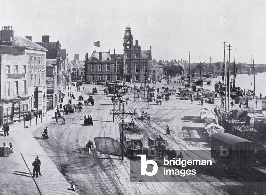 The Quay, Yarmouth (b/w photo)