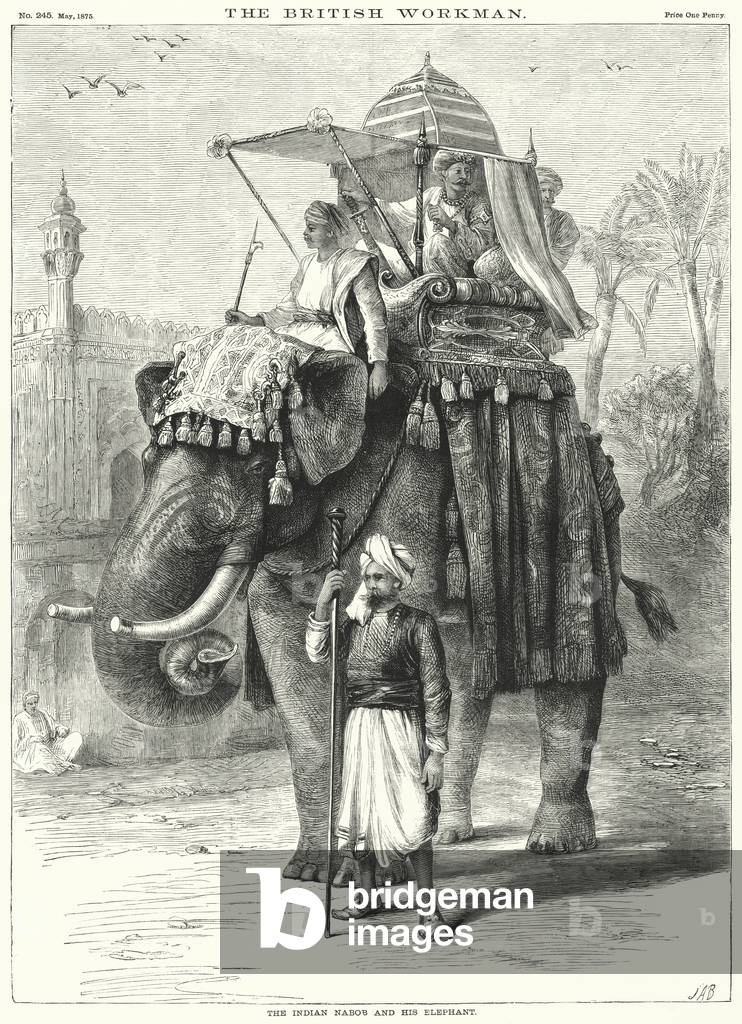 The Indian Nabob and his Elephant (engraving)