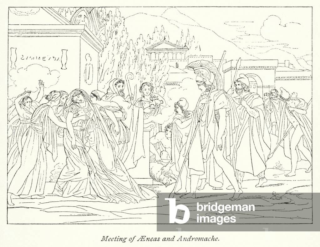 Meeting of Aeneas and Andromache (litho)