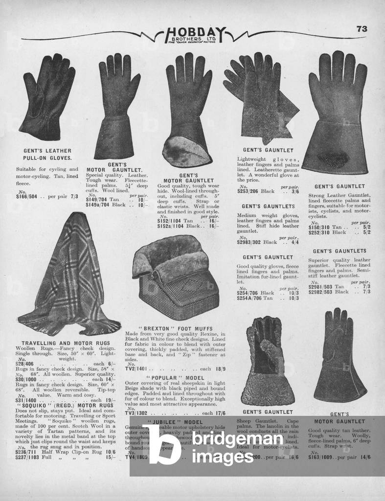 Page from Hobdays General Merchandise Catalogue 1936/1937 (litho)