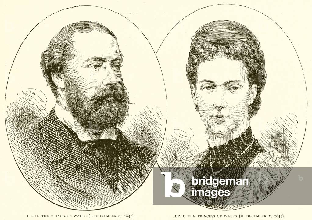 H.R.H. the Prince of Wales (B. November 9, 1841). H.R.H. the Princess of Wales (B. December 1, 1844) (engraving)